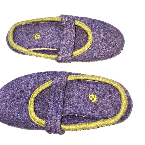 Acorn Women's Mary Merino Wool Non-Slip Slipper Plum Ice Size 8 - Picture 4 of 8